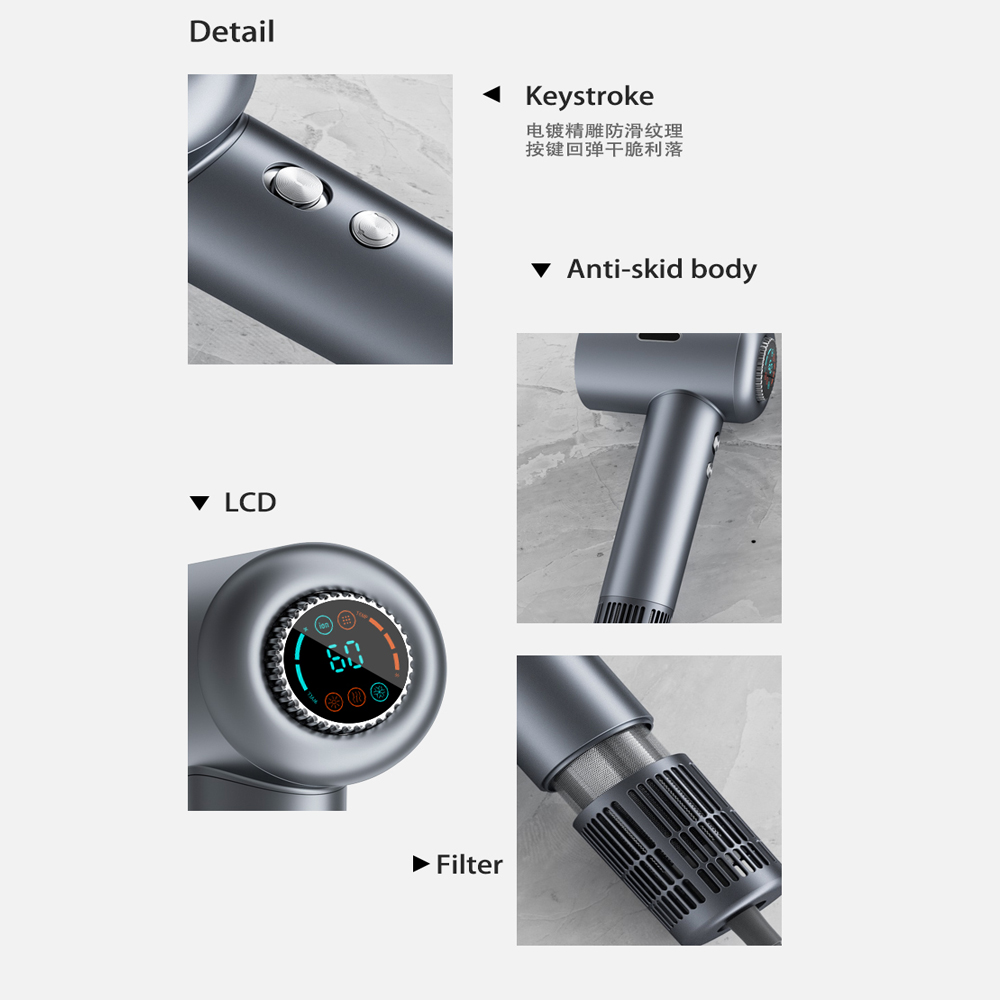 2024 NEW Design 110000rpm Negative Ion High Speed Portable Hotel Electric Brushless Hair Blow Dryer Professional Salon